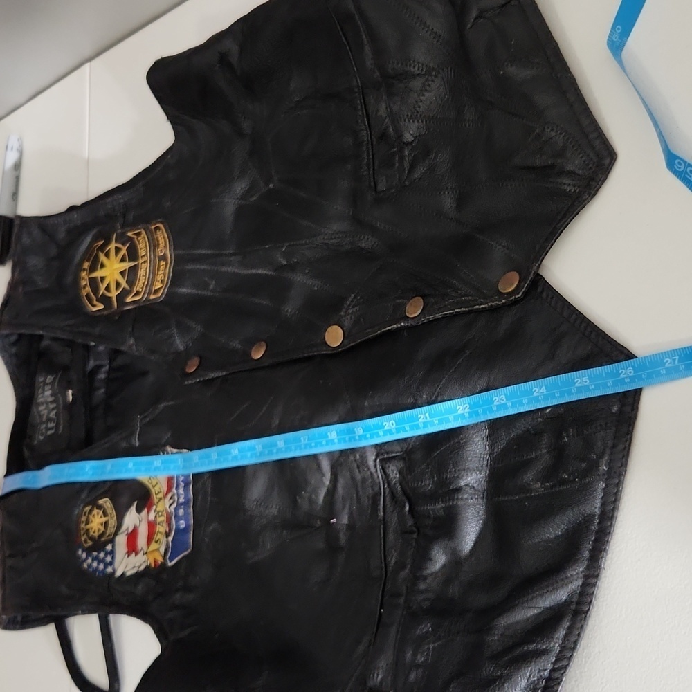 Leather Patchwork Italian Stone Design Genuine Na… - image 6